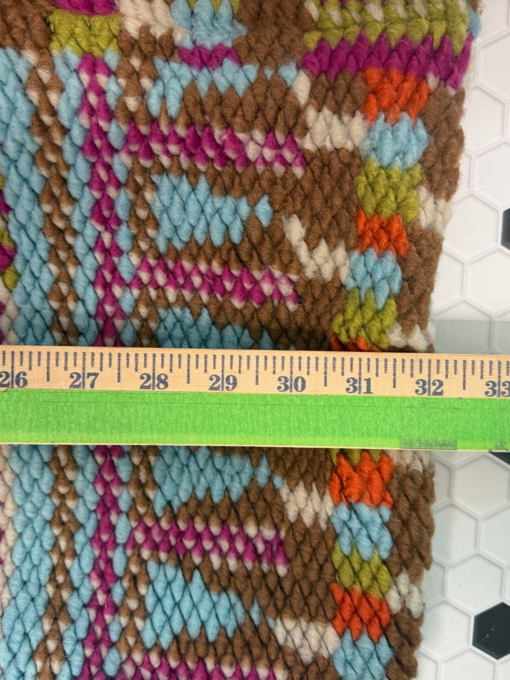 Tempo Paris Chunky‎ Knit Statement Coat Multicolor Boho Patchwork Jacket Sz S/M - Picture 11 of 14